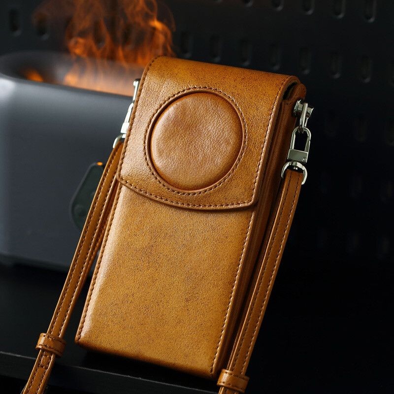 Luxury Genuine Leather Shoulder Strap Bag Case Xiaomi 12S Ultra