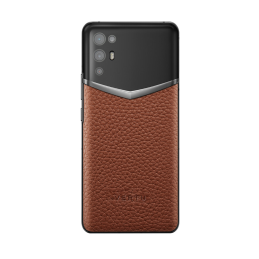 ivertu calfskin 5g phone – caramel brown